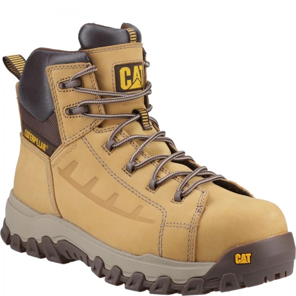 CAT Threshold Waterproof Safety Boots Honey