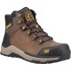 CAT Inductor Leather Work Boots ESD Brown