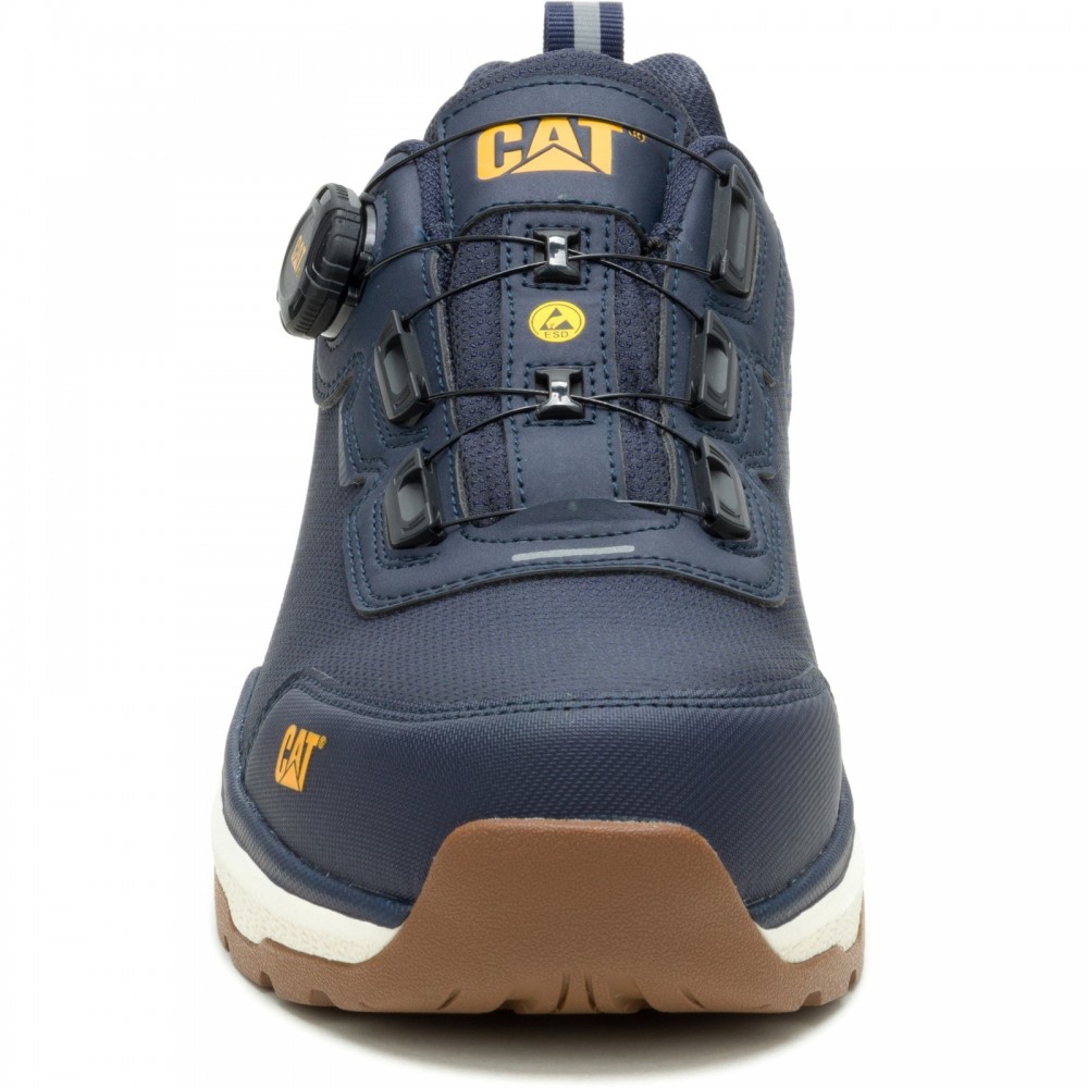 CAT Inductor Tech Safety Trainers ESD Navy BOA Style Fastlock