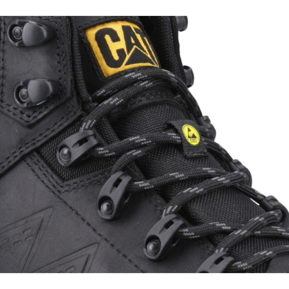 CAT Inductor Leather Work Boots ESD Black