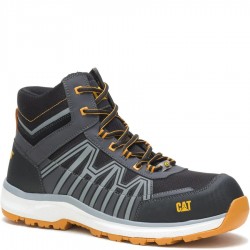 CAT Charge Mid S3 Safety Boots Black / Orange Metal Free 
