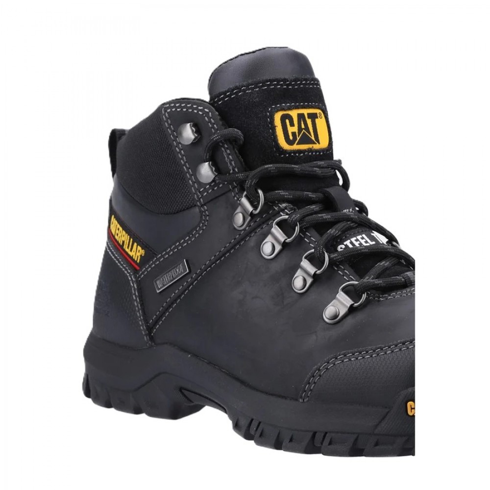 CAT Framework Safety Boots Waterproof Steel Toe Caps Black