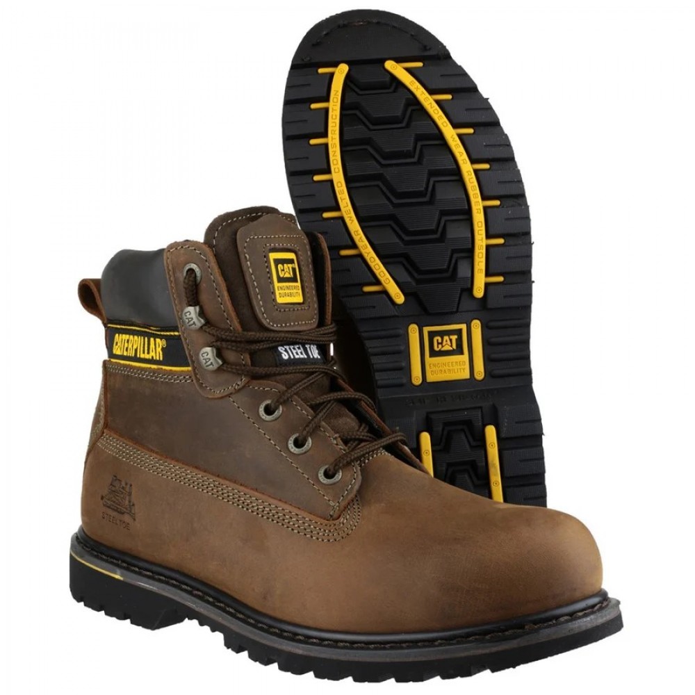 CAT Brown Holton S3 Safety Boots