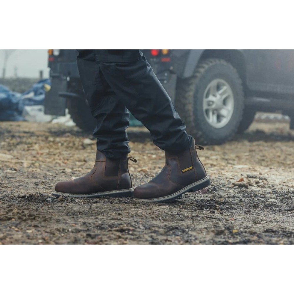 CAT Powerplant Dealer Safety Boot SB Brown
