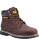 CAT Powerplant SB Safety Boots Brown Steel Toe Caps 