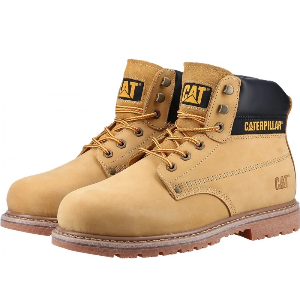 CAT Powerplant SB Honey Safety Boots Steel Toe Caps 