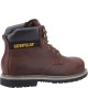 CAT Powerplant SB Safety Boots Brown Steel Toe Caps 