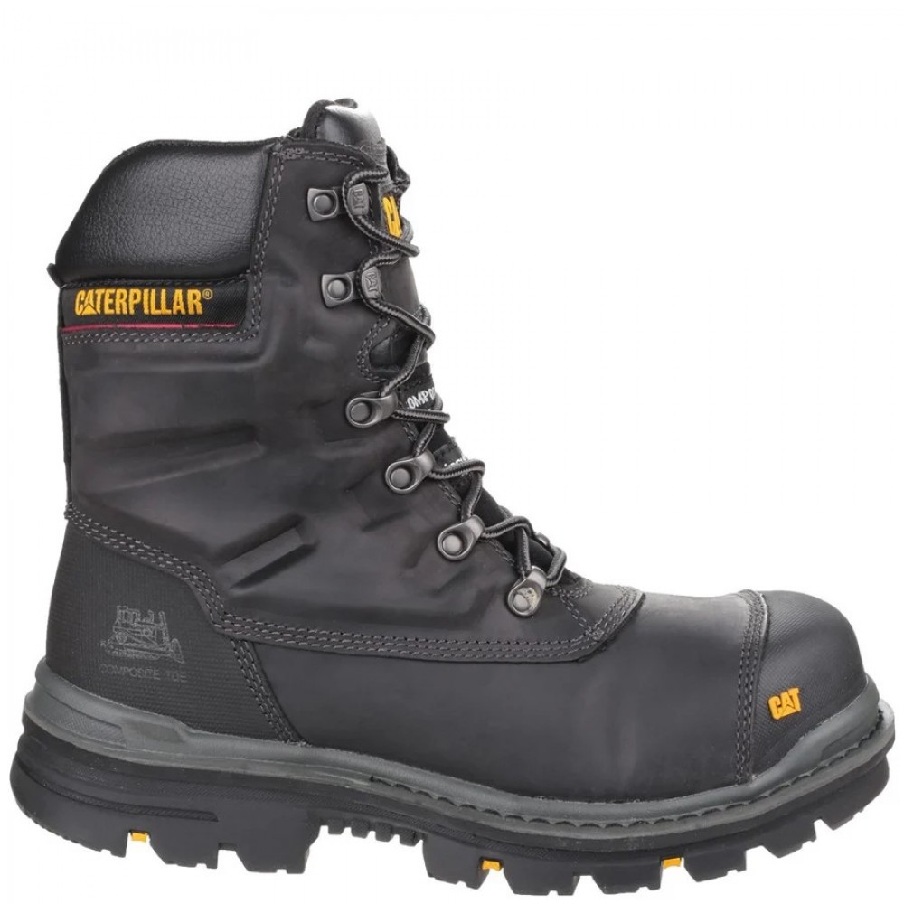 CAT Premier Waterproof Safety Boots Black 