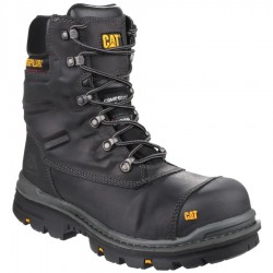 CAT Premier Waterproof Safety Boots Black 