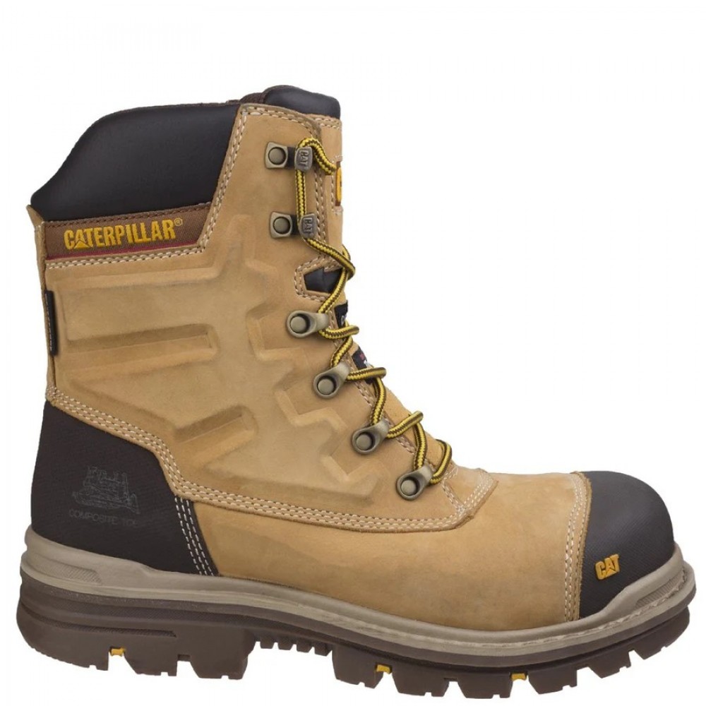 CAT Premier Waterproof Safety Boots Honey