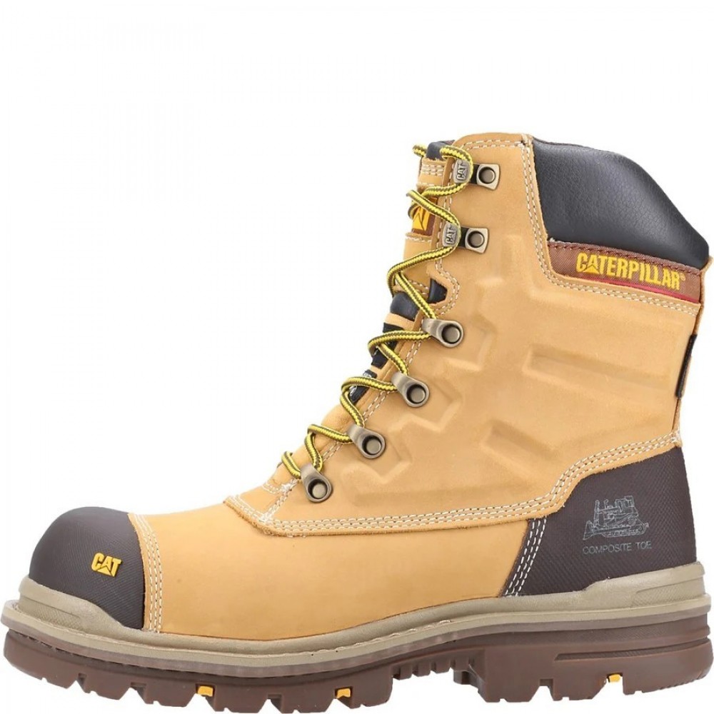 CAT Premier Waterproof Safety Boots Honey
