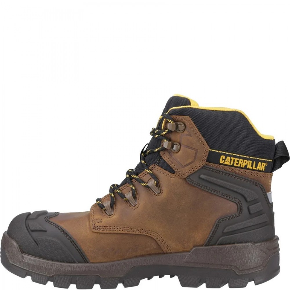 CAT Striver XL Waterproof Safety Boots Brown