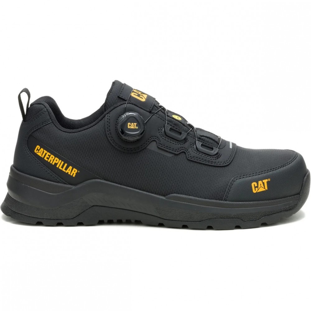 CAT Inductor Tech Safety Trainers ESD Black BOA Style Fastlock