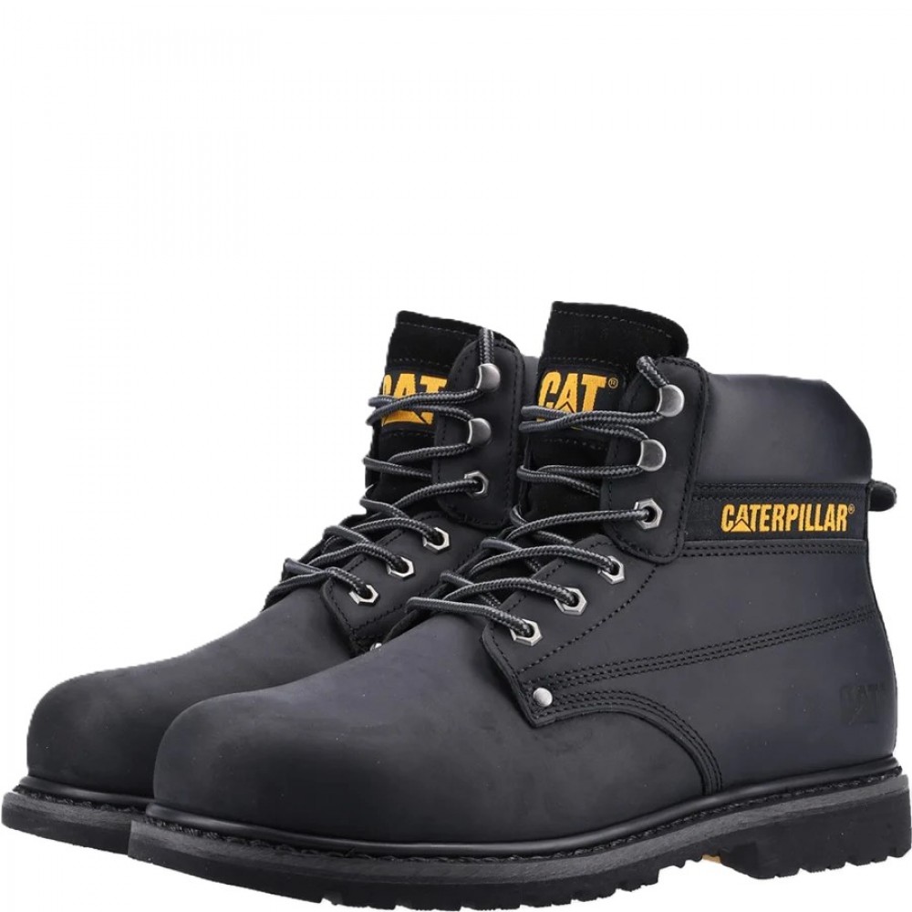 CAT Powerplant SB Black Safety Boots Steel Toe Caps
