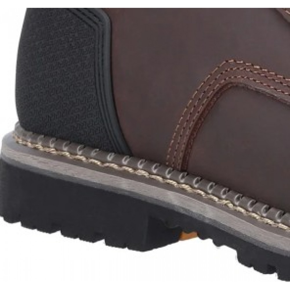 CAT Powerplant S3 Safety Boots Brown Scuff Cap