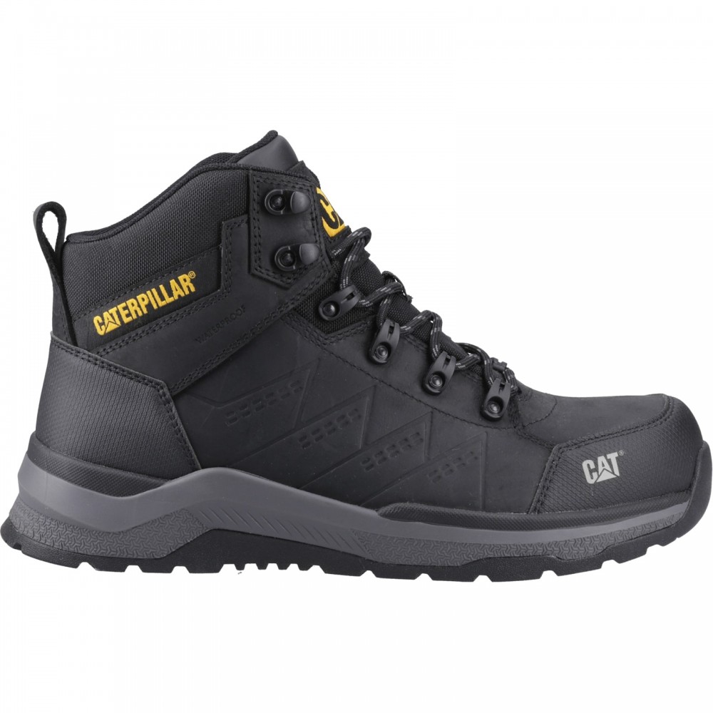 CAT Inductor Leather Work Boots ESD Black