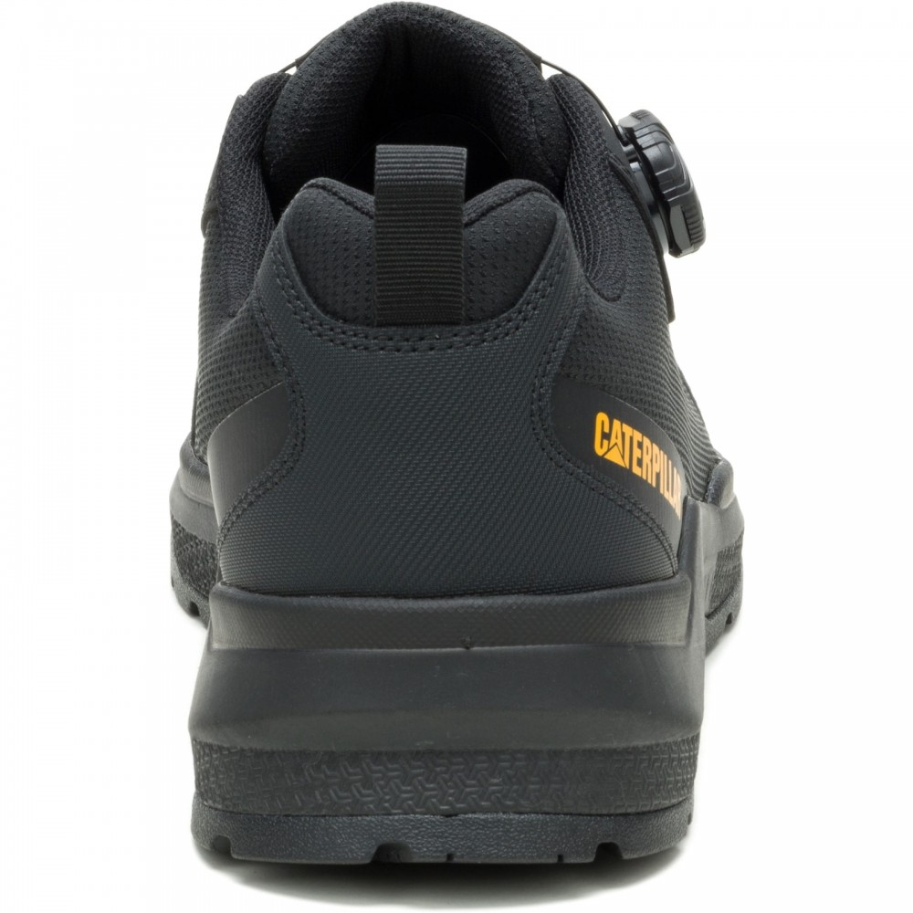CAT Inductor Tech Safety Trainers ESD Black BOA Style Fastlock
