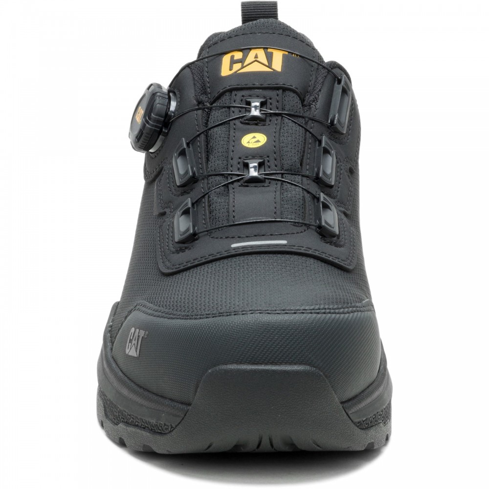 CAT Inductor Tech Safety Trainers ESD Black BOA Style Fastlock