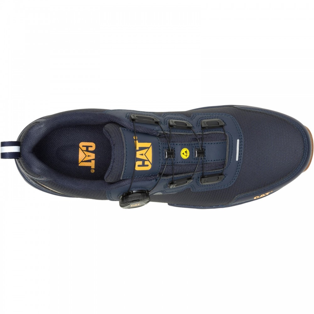 CAT Inductor Tech Safety Trainers ESD Navy BOA Style Fastlock