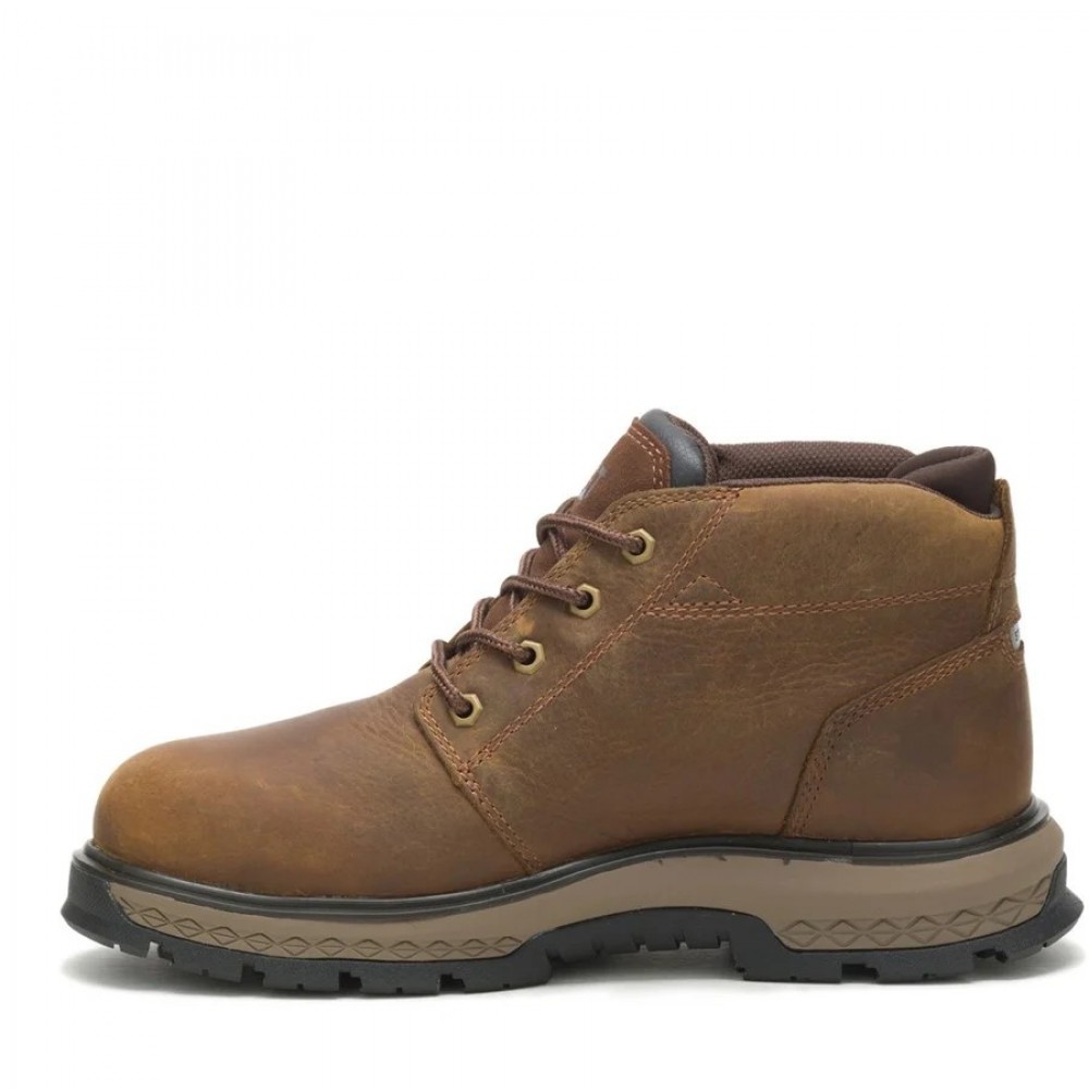 CAT Exposition 4.5" Safety Boots Brown