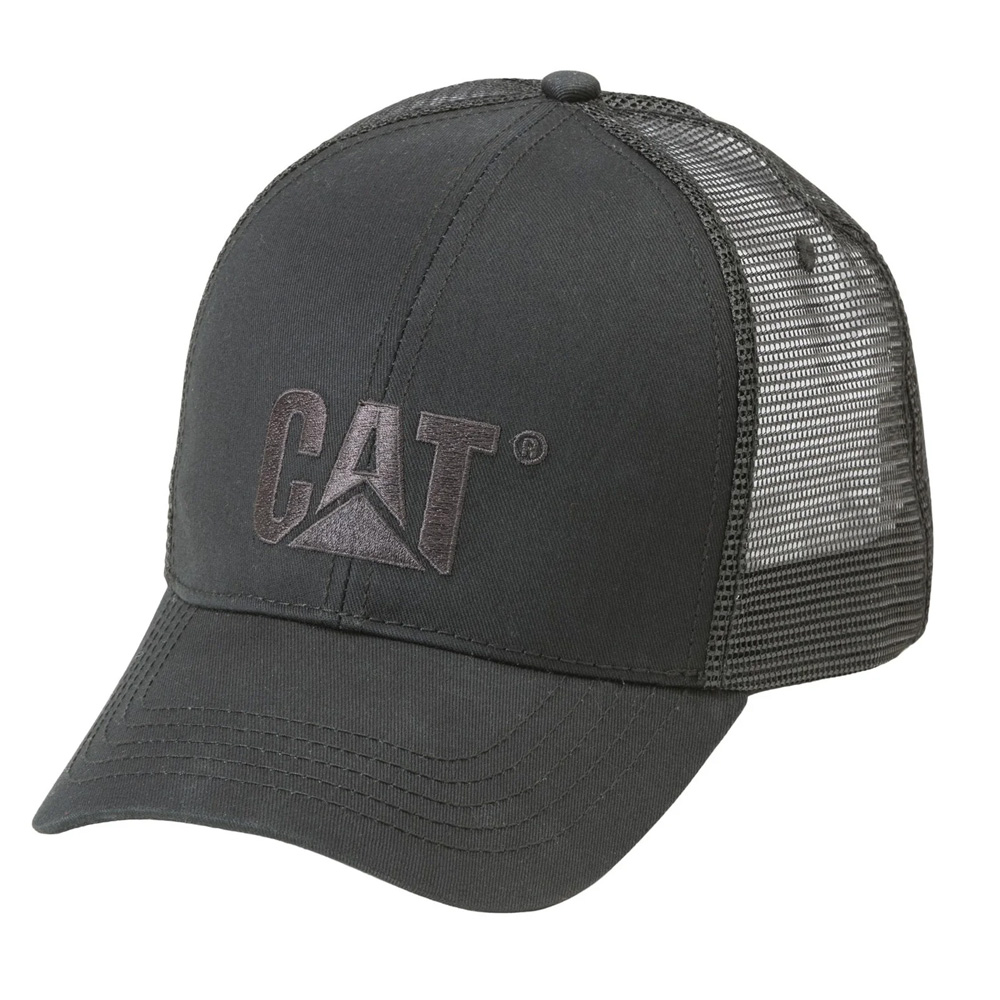 CAT Raised Logo Cap Black