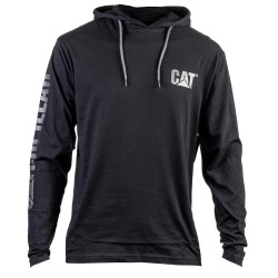 CAT Logo Sleeve Hoodie Black