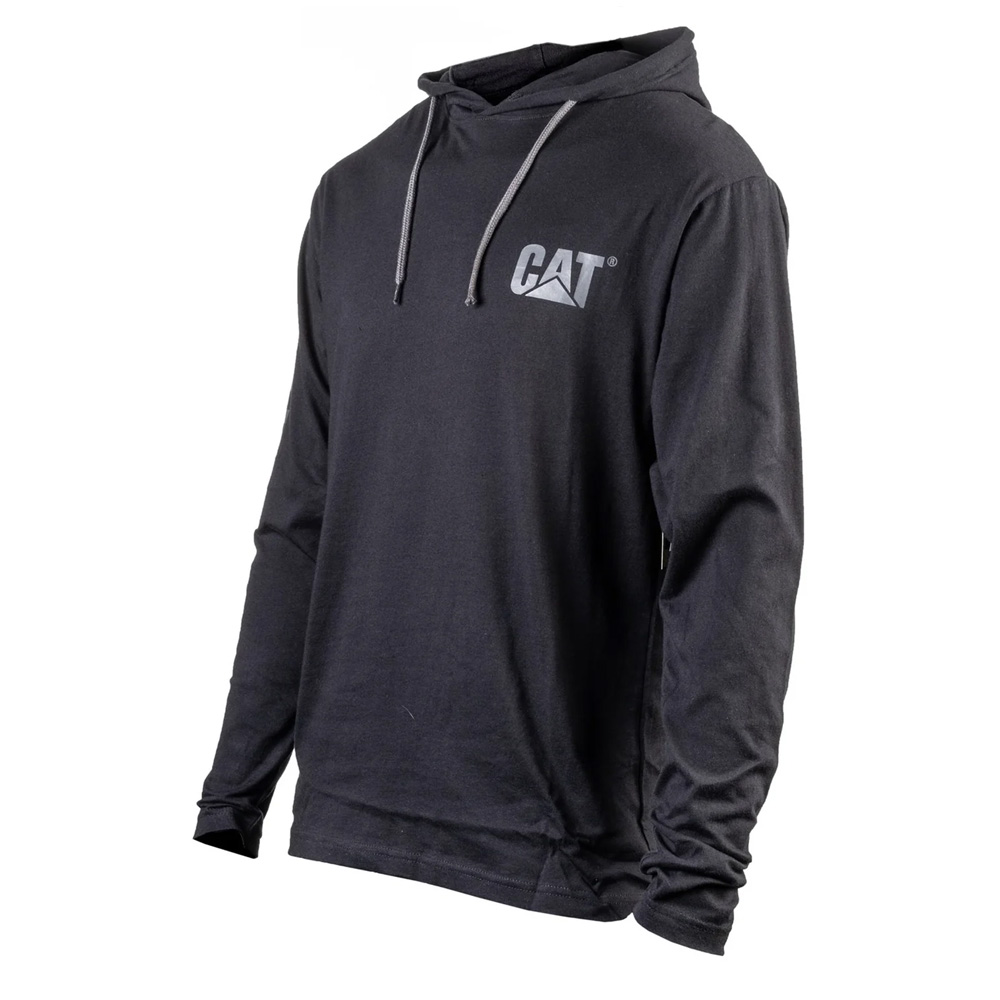 CAT Logo Sleeve Hoodie Black