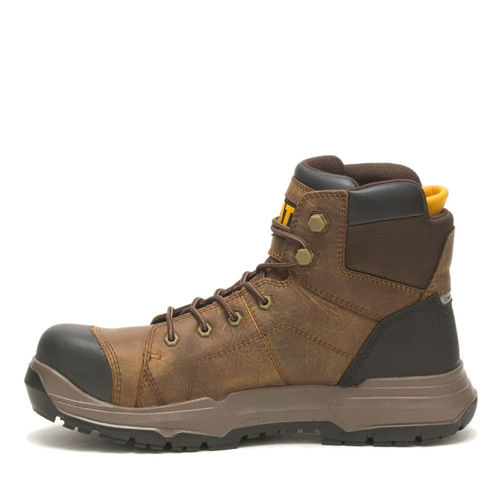 CAT Crossrail 2.0 Waterproof Safety Boots Brown