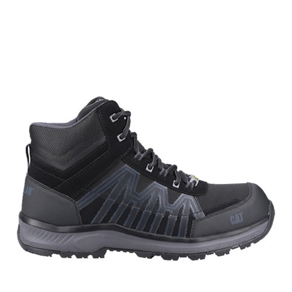 CAT Charge Mid S3 Safety Boots Metal Free Black 