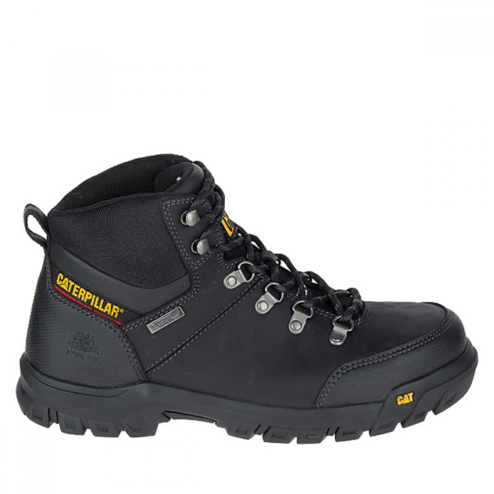 CAT Framework Safety Boots Waterproof Steel Toe Caps Black
