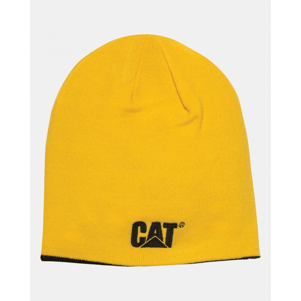 CAT Reversible Logo Beanie Yellow