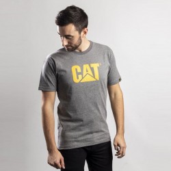 CAT Trademark Logo T-Shirt Heather Grey