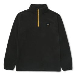 CAT Microfleece Black / Yellow Quarter Zip