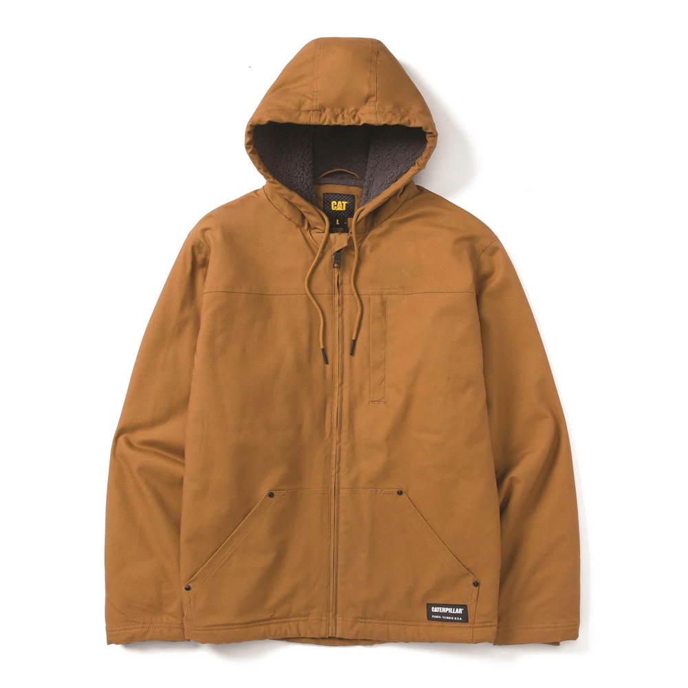 CAT Hooded Sherpa Bronze Lined Jacket
