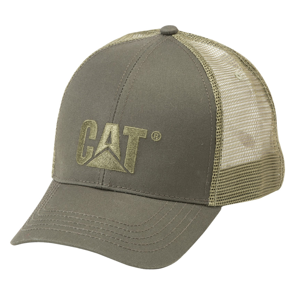 CAT 1120062 Olive Raised Logo Cap  