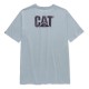 CAT Trademark Logo Blue Fog Heather T-Shirt
