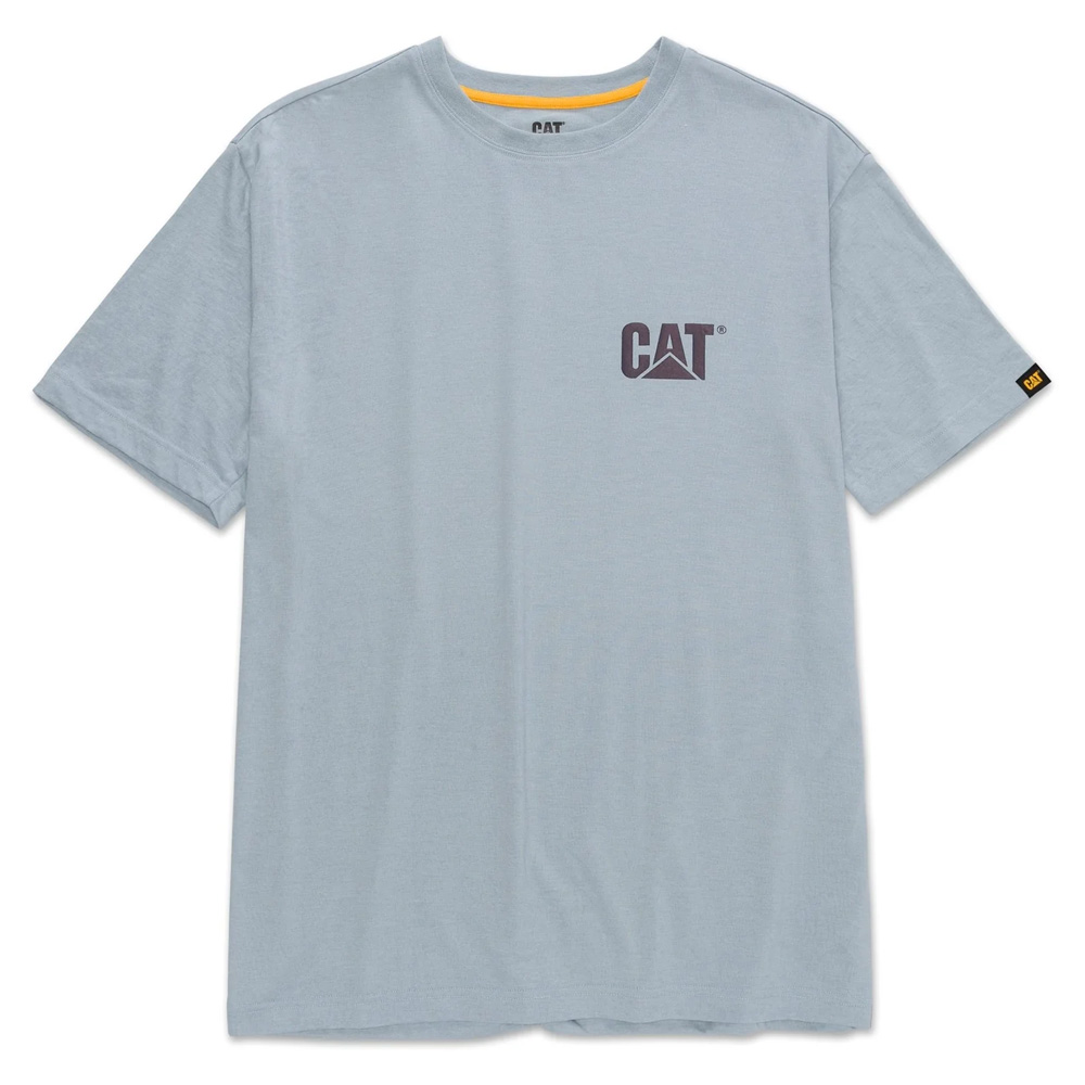 CAT Trademark Logo Blue Fog Heather T-Shirt