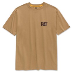 CAT Trademark Logo Khaki T-Shirt