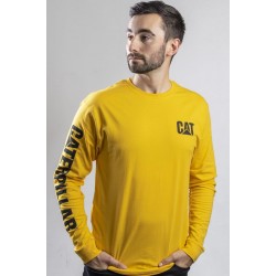 CAT Yellow Trademark Banner Long Sleeve T-Shirt